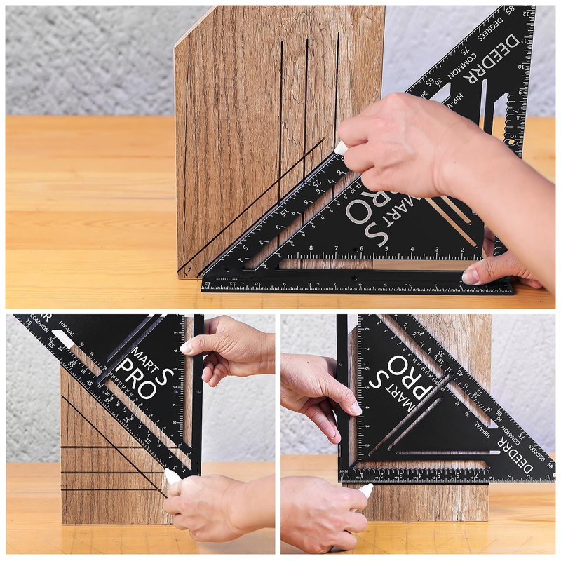 VECOFO Pro 12 Inch Advanced Carpenter Square-Jig Block -Leve-Accurate Flatwork-