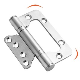 VOLUKA 12 Pack Non Mortise Door Hinges with Round Corners,4x3 Inch Stainless Steel Bearing Mute Smooth Door Hinges,Easy Installation and Heavy Duty,3mm Thickness, Silver