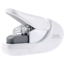 PLUS() Plus Paper Clinch Compact Staple Free Staple Ivory White Hand
