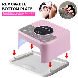 JYDFYP 268W UV LED Nail Lamp, Gel Nail Light for Nail Polish UV Dryer with 4 Timers Professional Fast Curing Lamp Nail Art Tools with Rhinestone