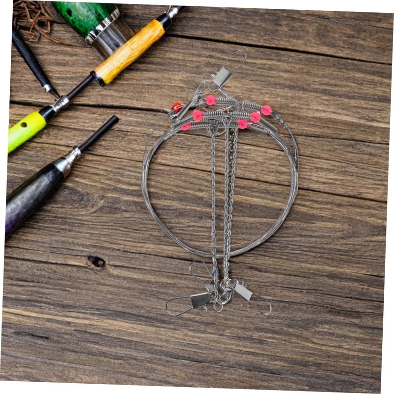 WOONEKY 5pcs Saltwater Fishing Leader Rigs High Strength Wire with