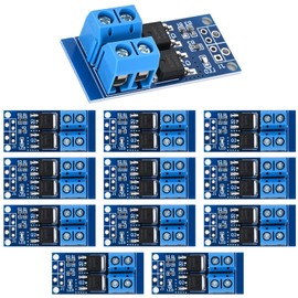 12PCS Dual High-Power MOSFET Trigger Switch Drive Module 0-20KHz PWM Adjustment Electronic Switch Control Board Motor Speed Controller Lamp Brightness Control, DC 5V-36V 400W, 15A (Max 30A)