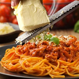 【Professional Chef Recommended】Grater, Grater, Cheese Grater, Grated, Cheese Shaving, Parmesan Cheese, Ginger, Garlic, Zester Grater (Red)
