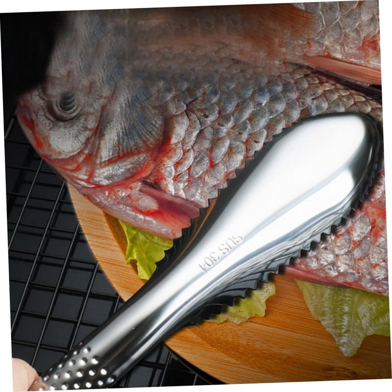 KICHOUSE Manual Fish Stainless Steel Fish Scale Remover Reusable Fishing