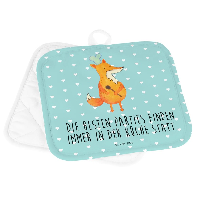 Mr. & Mrs. Panda Pot Mat Fox Chef Gift Chefs