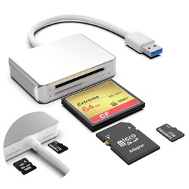 SD Card Reader, Hiweal USB3.0 5-IN-1 Memory Card Reader Up to 5Gbp/s for Cards SDXC/SDHC/SD/Micro SDXC/Micro SD/Micro SDHC/ M2/ MS/CF