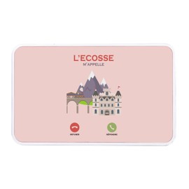 Fabulous Aufbewahrungsbox aus Metall, Rosa – Schottland M'Cpelle Landschaften Reise – 11 x 18,5 x 5,5 cm – Aufbewahrungsbox, Schlüssel, Werkzeug, Brotdose, Zucker, Kekse