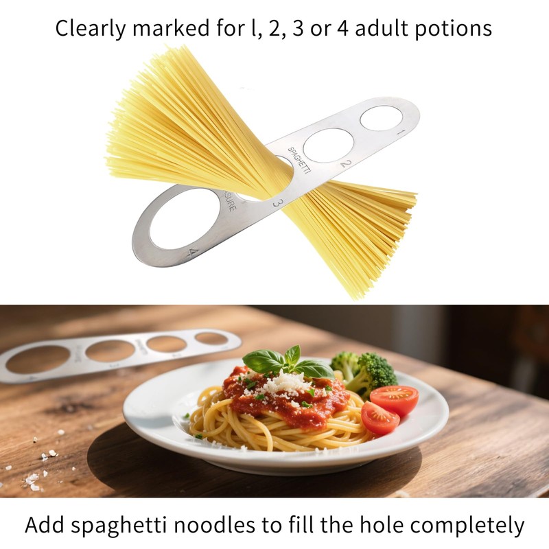 2 PCS Spaghetti Spoon and Spaghetti Measure Tool Kitchen Utensils