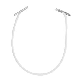 Mandala Crafts Menu Mask Badge Sign Hanging Elastic Barbed Cord Loop Band with Metal Barbs (13 Inches 100 Loops, White)