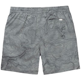 Legendary Whitetails Men's Quick Dry Topographical Print 7 Inch Inseam Swim Trunks, Cloudy Skies Trail, XX-Large