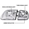 DOTCOM Headlights Assembly Pair,Compatible with Ford F150 1997-2004/F250 1997-1999/Fit Ford