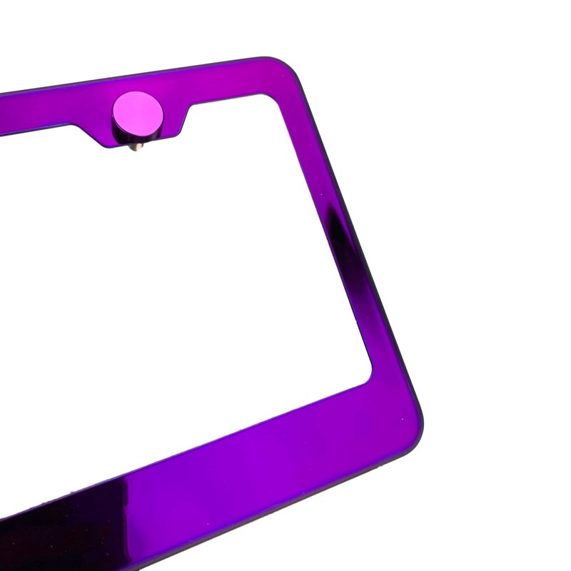 Electric-Plating Color Mirror Polished T304 Stainless Steel License Plate Frame