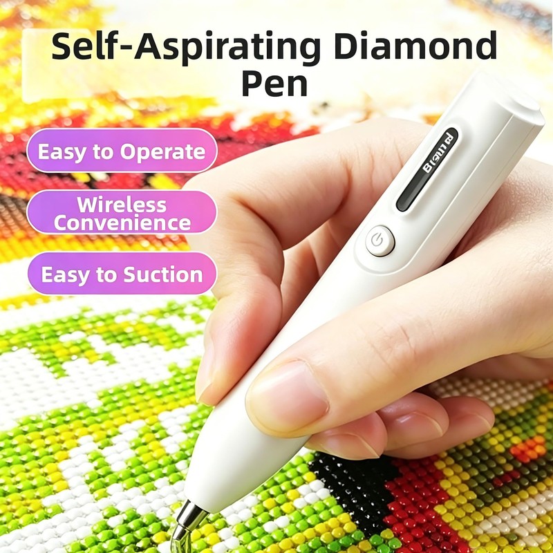 DPZZ Electric Diamond Paintbrush, Diamond Art Vacuum Pen, Wireless Diamond
