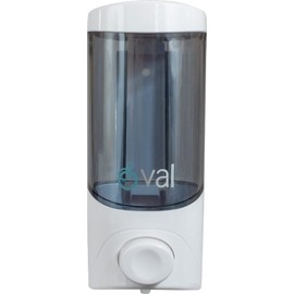 OVAL Dispensador de Gel Antibacterial y Jabón Líquido Rellenable 500 ml | Plástico ABS Uso Rudo Sistema Anti-Goteo Color Blanco, Confiable Práctica y Durable