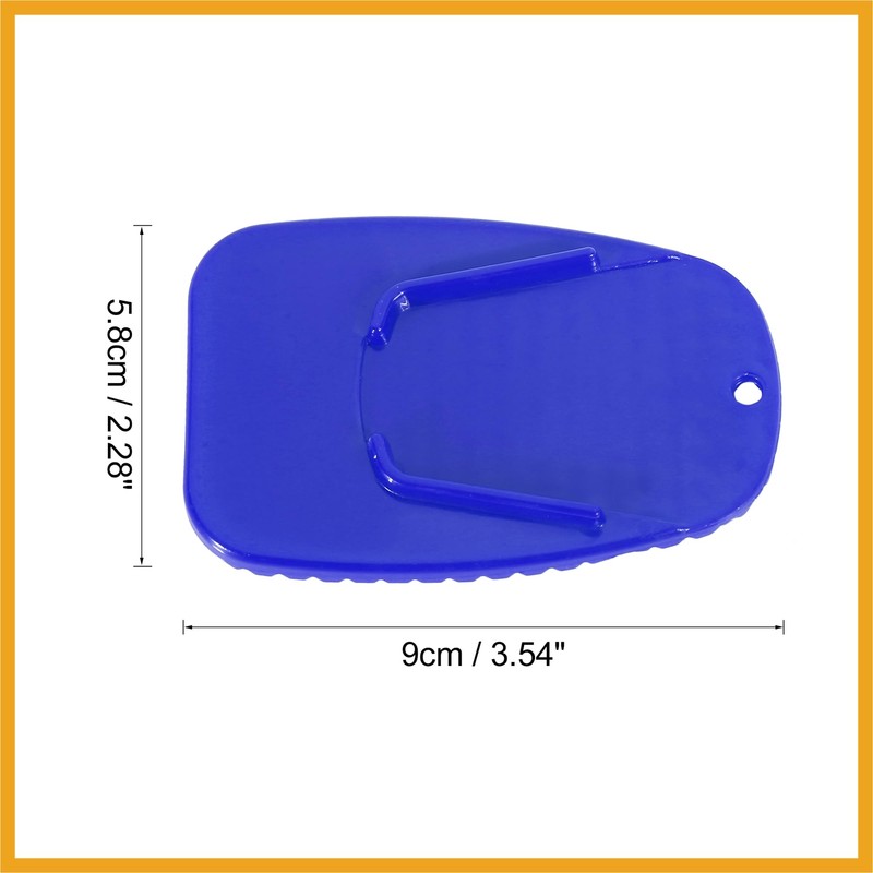 Partuto Motorcycle Kickstand Support Pad Side Stand Extension Pad Blue