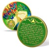 deDecoml Sobriety Token Vibrant Butterfly Tree Design with Inspirational Prayer