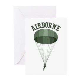 CafePress Airborne Greeting Cards Folded Greeting Card Matte