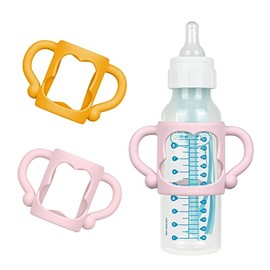 Aolso Silicone Baby Bottle Handles, 2PCS Bottle Handles for Dr Brown Narrow Bottles, Easy Grip Handles to Hold Baby Bottle, Easy Carry Handle Lightwei
