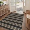 PureCozy Outdoor Rug 3x5 Washable Striped Jute Look Non Slip