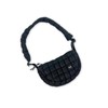 Half Moon Iris Puff Bag (#24235) Nylon Crossbody Bag:_Wine