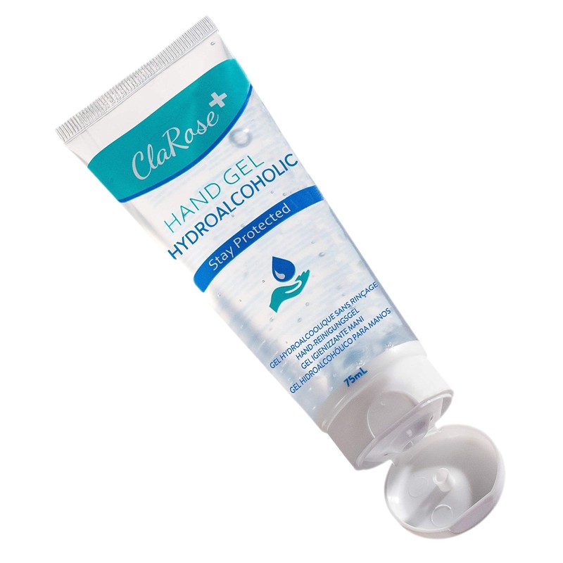 ClaRose Hand Sanitising Gel with 70% Alcohol, 75 ml