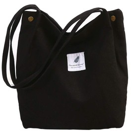 Yino Tote Bag, Oxford Canvas, Shoulder Bag, Campus Tote, For Commuting to Work or School, 01# black, Free Size