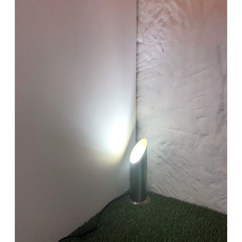 illucio Decorative Indoor Ambient Table/Floor GU10 Uplighter Lamp (Brushed Steel,