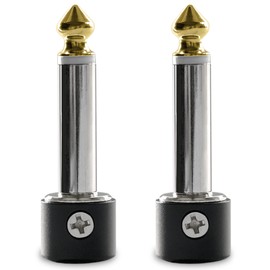 Crosby Solderless Pedalboard Cable Kit - 2 Pack of Gold Tip Connectors with Magnetic Screws Make 1 DIY Custom Patch Cable