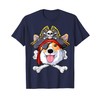 Corgi Pirate T shirt Jolly Roger Flag Skull and Crossbones