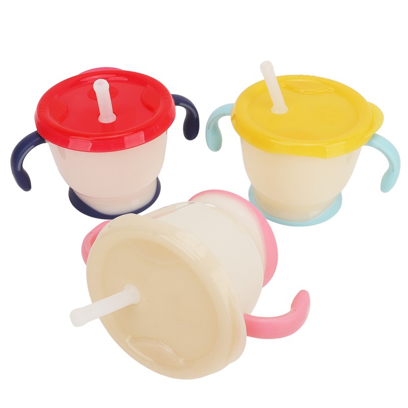3PCS Baby Straw Cup 150ml Spill Proof Toddler Baby Training