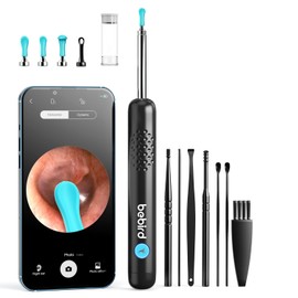 Ear Wax Removal Tool Camera - R1 Upgraded Anti-Fall Off Eartips Ear Cleaner with Camera, Wireless Otoscope with 1080P HD Waterproof Ear Camera, Earwax Removal Kit for iPhone, Android, Black | Yumika
