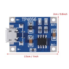 10 unids Módulo de Carga 5 V Micro USB 1A 18650 Tablero de Carga de Batería de Litio con Módulo de Cargador de Protección, módulo