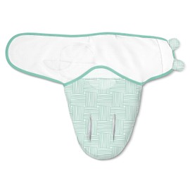 SwaddleMe Luxe Perfect Temp Swaddle with 100% Organic Cotton - Small/Medium, 1 Pack, Basket Weave, 0-3 Months