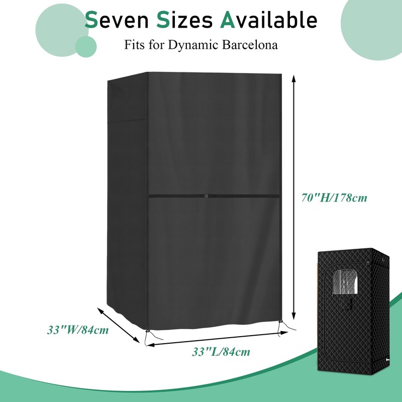Safipotts Sauna Cover, Heavy Duty Waterproof Sauna Cover for Portable