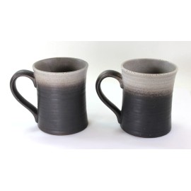 Mikasa Stoneware - TANNER Brown - Reactive Glaze 16 oz Mugs, Set of 2