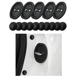 YHJKOPO Black Car Door Lock Cover Fits New WR-V WRV DG5 Door Striker Cover Protector Shock Absorbing Noise Reducing Rust Prevention