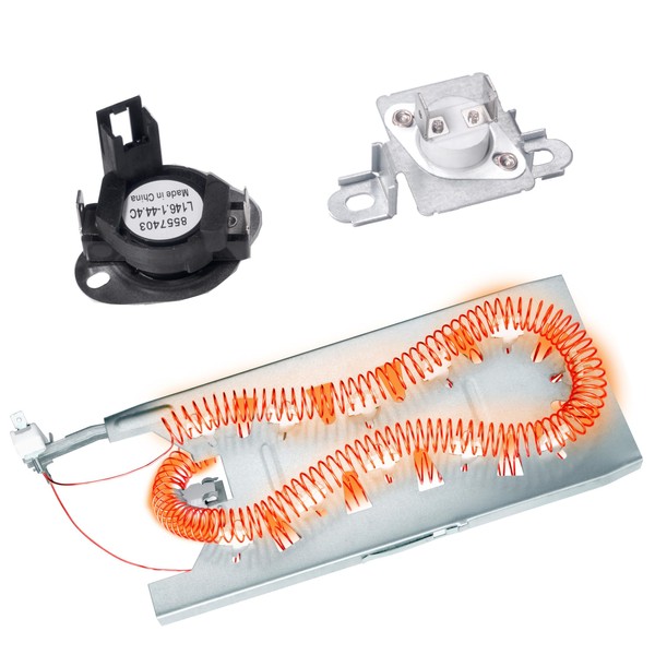 3387747 Dryer Heating Element and 280148 Thermal Cut-Off Kit (8557403