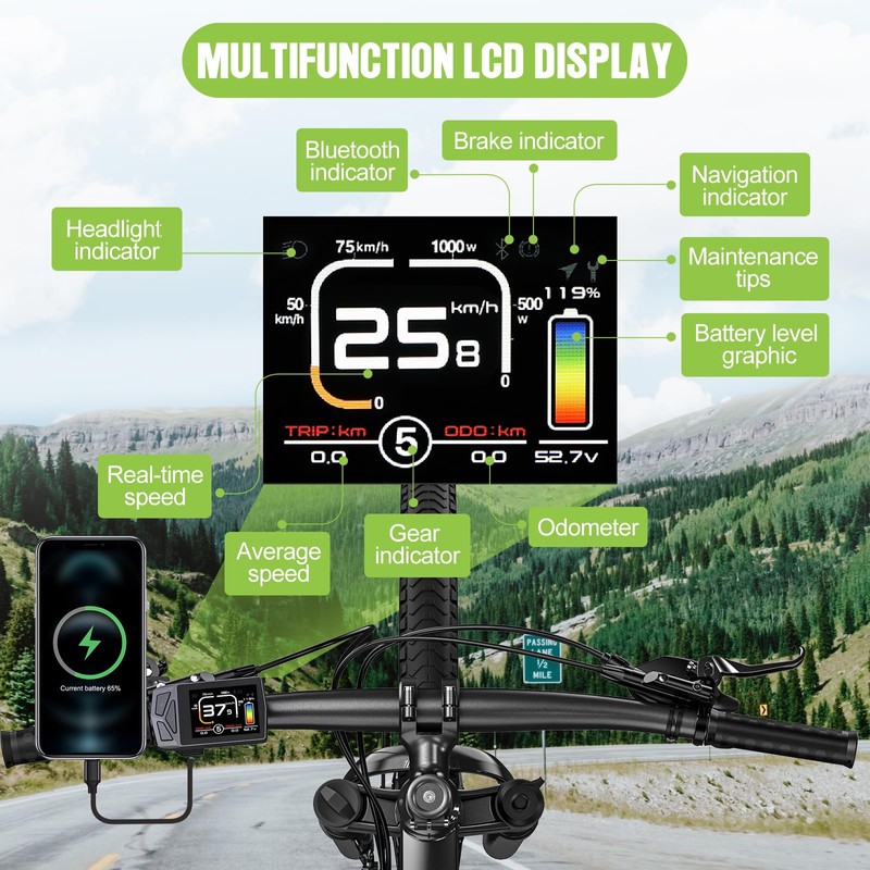 Varstrom EBike Display: 2.4" Ebike Screen for Tong-Sheng Mid Motor