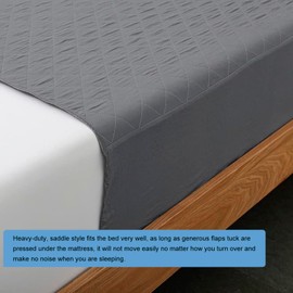 HUNAIGEE Incontinence Pad 150 x 100 cm Incontinence Bed Pads Washable Bed Mats for Children and Seniors Incontinence Reusable Pad for Incontinence Grey