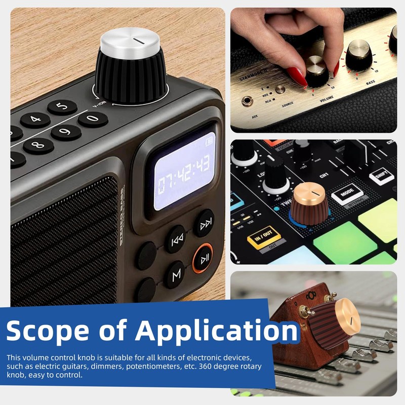 Glarks 16pcs 5.9mm 8 Colors Guitar AMP Amplifier Push on