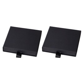 GSHLLO 2 Pcs Square Jewelry Gift Boxes Small Cardboard Drawer Boxes Paper Bracelet Necklace Boxes Earring Ring Gift Cases Jewelry Packaging Boxes Black