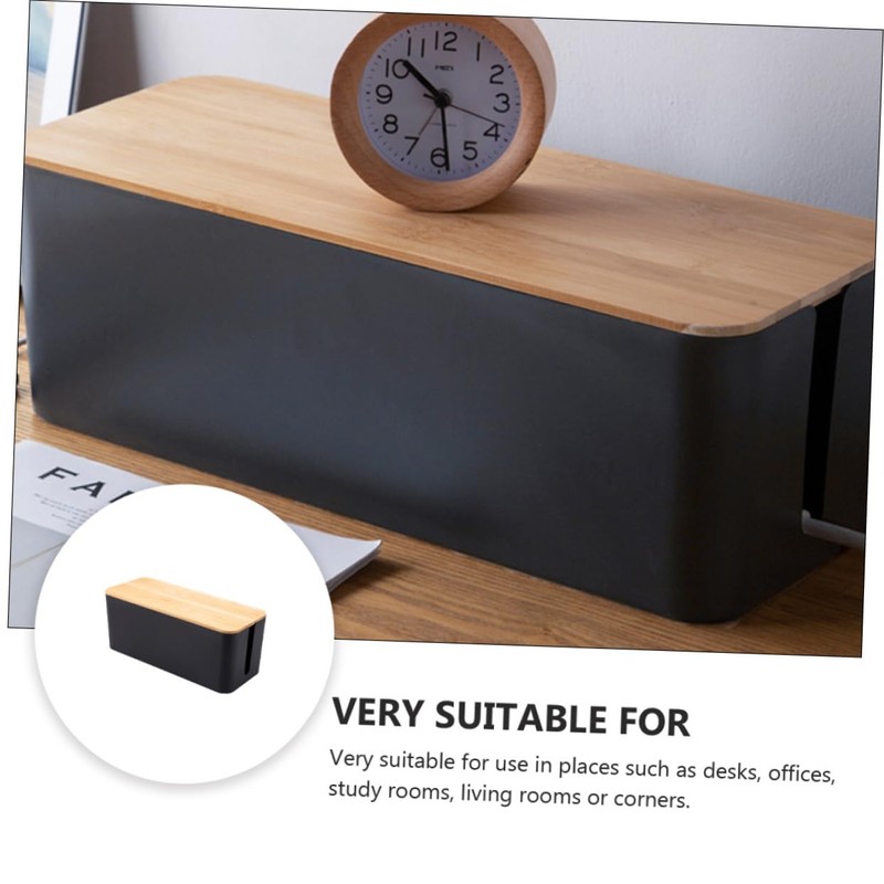 KOMBIUDA Household Cable Manager Medium Box Charging Cable Storage Container