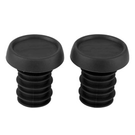 JINDI Bicycle Handlebar End Plugs Rubber 1 Pair Elastic Universal Handlebar End Plugs for 22.2mm Handlebar (ODI Stopper Black)