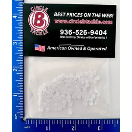 Round Plastic Fishing Beads 4mm, 6mm, 8mm Beads for Fishing Baits & Lures 100-1000 Pack Both Freshwater & Saltwater Hard Plastic Beads for Fishing Spinner Rigs Made in USA (White 100 Pack, 4mm)