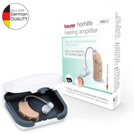Beurer HA50 Hearing Amplifier | Amplifies the volume of sound for restricted hearing abilities | Barely visible behind the ear | Wide frequency range | Continuously variable volume