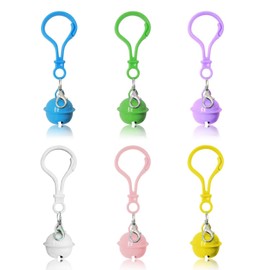 Aoche Pet Bells for Dog Collars, 6pcs Dog Bells Cat Bells for Collar Multi-Color Dog Collar Charms Pet Pendant Accessories with Clasps