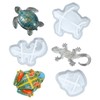 3Pcs Animal Resin Molds, Turtle Frog and Lizard Shapes Silicone