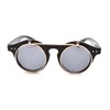 Classic Small Retro Steampunk Circle Flip Up Sunglasses Cool Retro