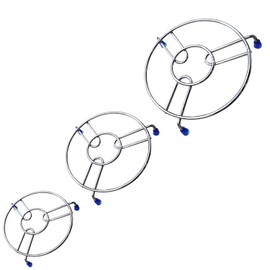 SIGNAMIO® Stainless Steel Kitchen Hot Mat/Hot Utensil Stand/Hot mats for Dining Table/Cooker stand/Hot Pot Stand/Cooling Steaming Rack Stand/Heat Resistant Round Pads Holders Cookware Fit - Pack of 3