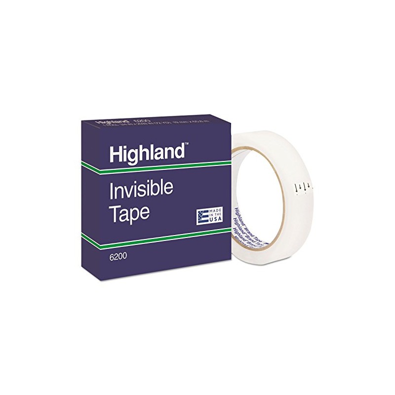 Highland Transparent Tape, 1 Roll, 3/4 in x 72 yd